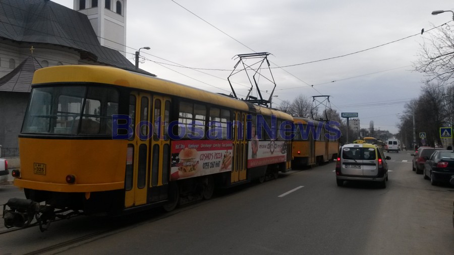 tramvaie blocate- Eltrans Botosani