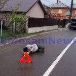 barbat intins pe strada cu indicator la cap - Darabani- Botosani