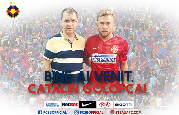 Cătălin Golofca alături de președintele executiv al FCSB, Valeriu Argăseală