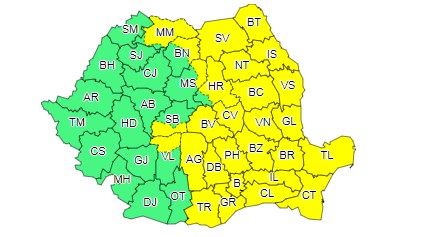 meteo, stiri, botosani, cod galben